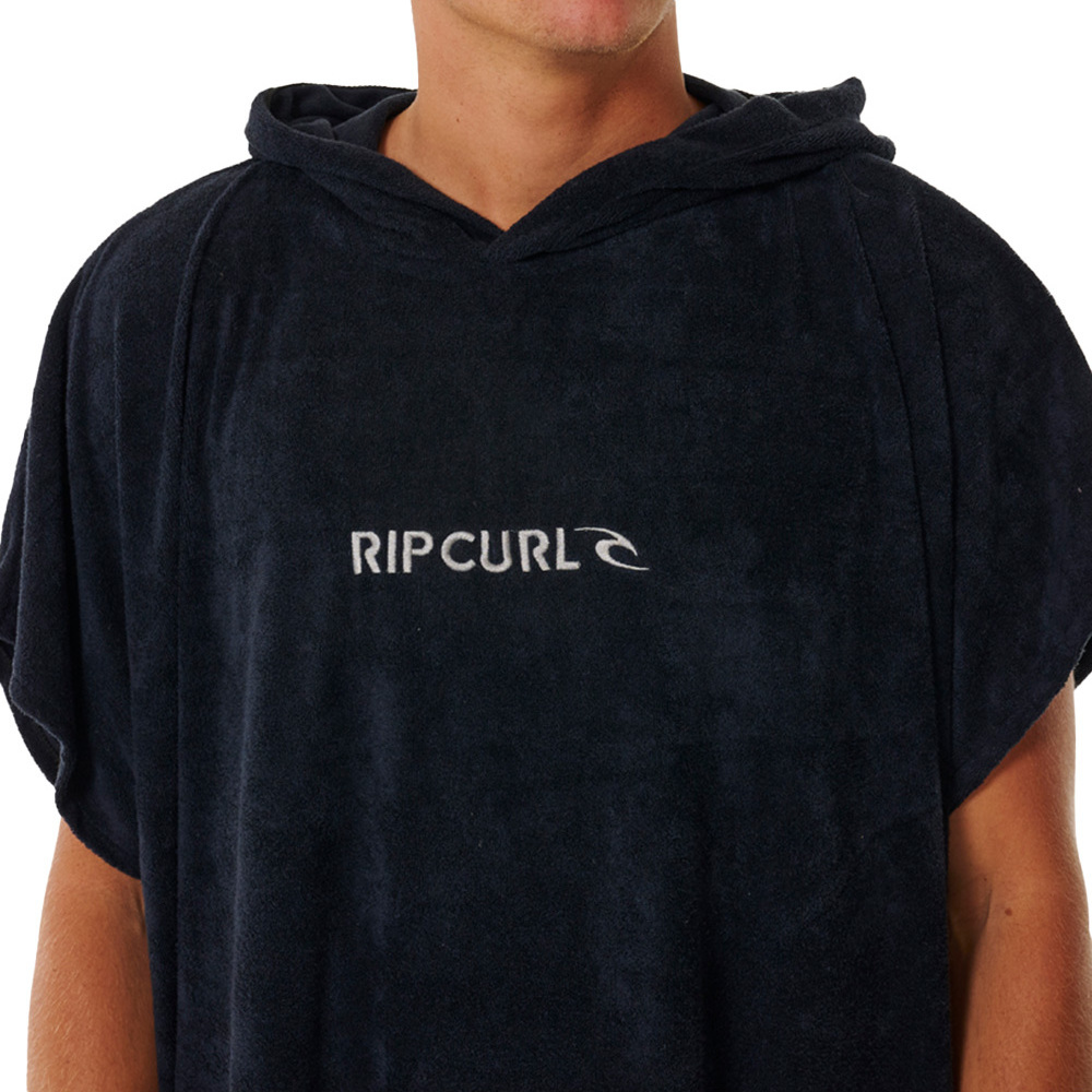 2026 Rip Curl Brand Hooded Towel Changing Robe / Poncho 00ZMTO - Black / Grey